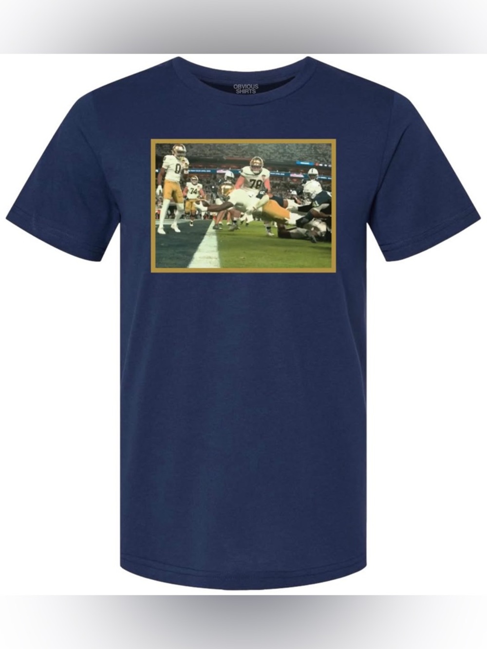 The Obvious Shirts Football Go Irish Notre Dame T-Shirt Sz M